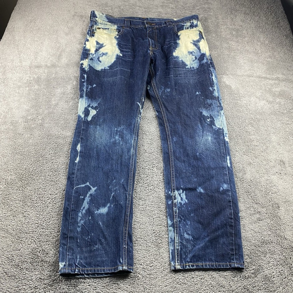 Levis 511 Skinny Jeans Mens 36x30 Blue Medium Wash Mid Rise Bleached 100% Cotton